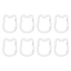 PATIKIL 8pcs Cute Cat Shape Spring Snap Hook Keychain Clip