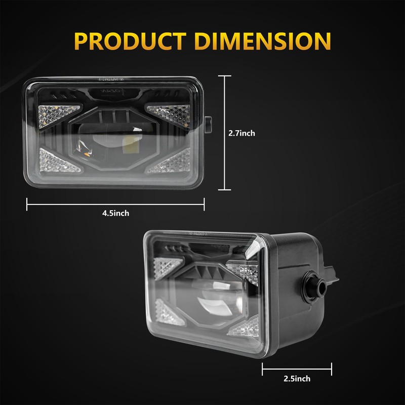 2Pcs F150 LED Fog Lights Assembly for Ford F150 (2015,