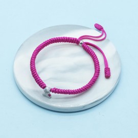 LAMIBEE Bracelet For A Cause, Awareness Ribbon Bangle Bracelets, Wristbands Get Well Soon, Protection Surfer String Bracelet for Men, Women Boho Amulet Style (Rose Red Awareness)