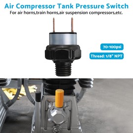ALL IN RED BOX Air Compressor Pressure Switch 70-100 PSI 12V 24V Pressure Switch 1/8" NPT Pressure Switch for Air Compressor