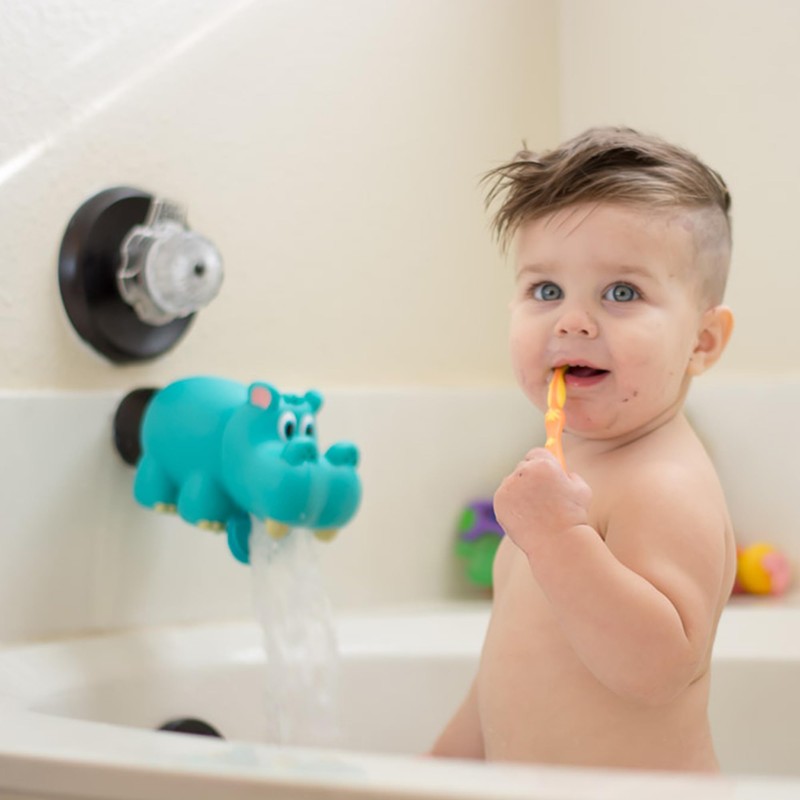 Nuby Hippo Water Spout Cover, Aqua (OPENING DIAMETER: 2.25 INCHES)