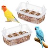 2 comederos de plástico para Loros, Transparentes para Colgar, para