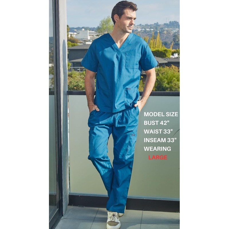 Dagacci Scrubs - Conjunto médico de uniforme médico para hombre,
