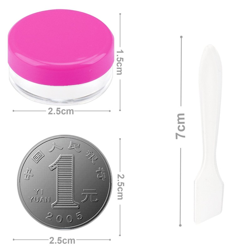 SumDirect 100Pcs 5Gram Empty Clear Plastic Cosmetic Containers Sample Packing