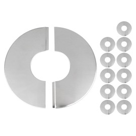 Tsnamay Wall Split Flange, Stainless Steel Round Escutcheon Plate for 2"/51mm Diameter Pipe, Pack of 12
