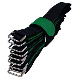 Lumonic 10 x Velcro Ties 800 x 38 mm Normal Black Green Reusable Cable Ties Made of Velcro Tape for Attaching or Cable Management