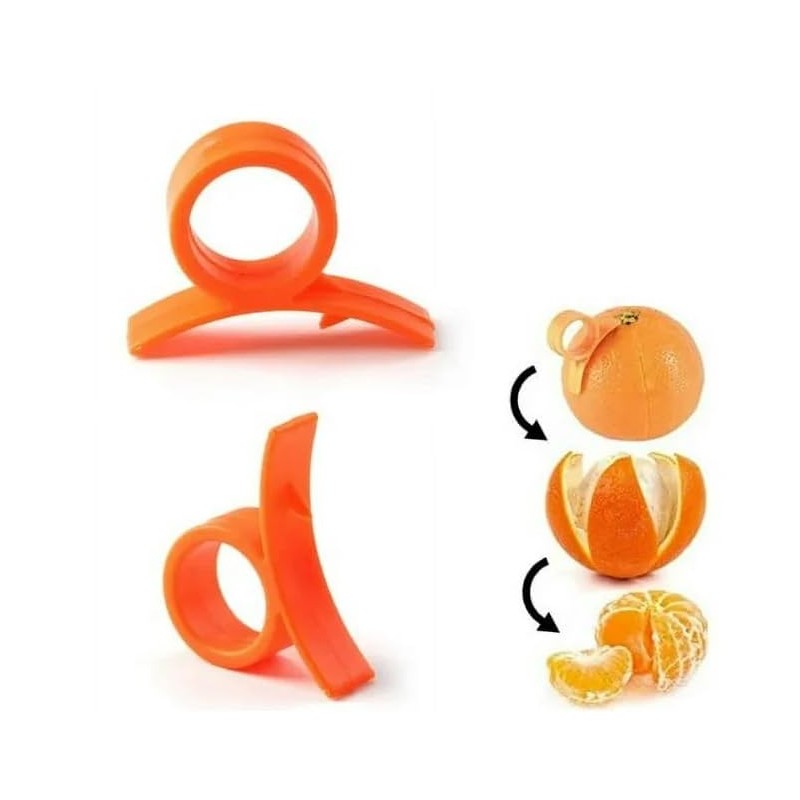 2Pcs/Set Orange Peeler Tools Citrus Peel Cutter Plastic Easy Fruit