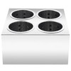 WUPYI 4-Hole Stainless Steel Flatware Cylinder Holder Commercial Flatware Silverware