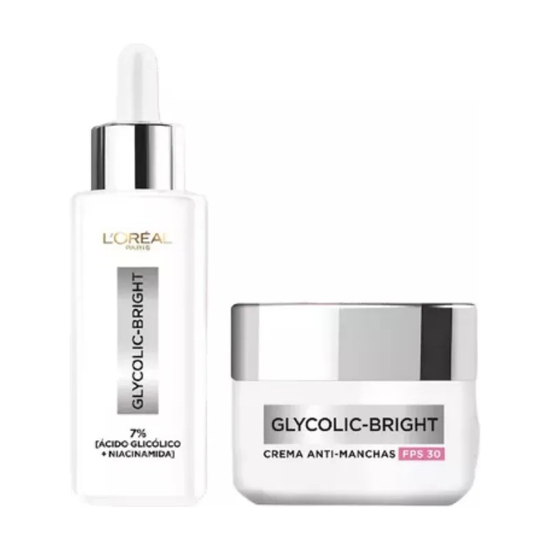 Kit Sérum y Crema Anti-manchas Glycolic Bright L'oréal