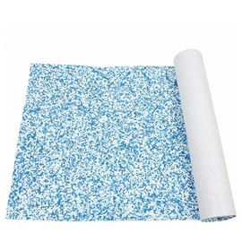 Sallurmose High Density 94.5"× 35.4" EVA Foam Boat Decking Sheet Faux Teak Decking Thickness 6mm,Marine Floor Carpet Non-Slip and Self-Adhesive Bevel Edge for DIY Flooring,Boat,Yacht (Blue&White)