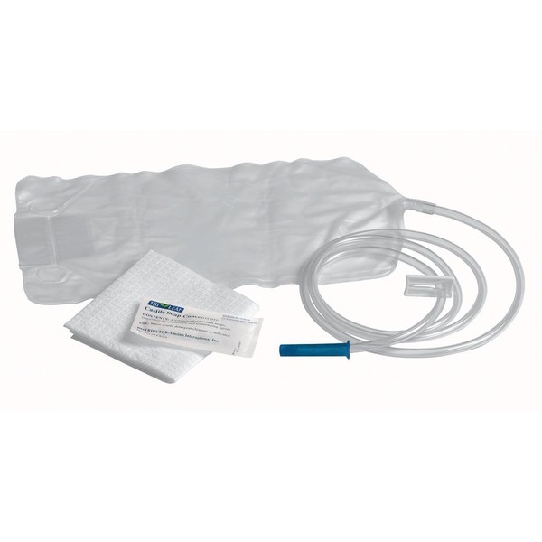 Medline Enema Bag Sets with Slide Clamp, Polybag, Latex Free, 1500mL Size (Pack of 48)