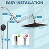 KHQF High Pressure Rainfall Showerhead Combo with Arm for Bathroom
