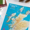 Scratch off Scottish Island Bagging Map - Poster Gift for