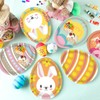 60pcs Easter Party Paper Plates,7inch Egg-Shaped Plates Easter Bunny Kids