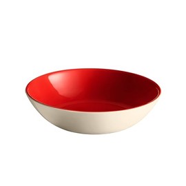 Emile Henry EVERYDAY COLLECTION 8.75"|1 qt Ceramic Pasta bowl, Rouge & Cream