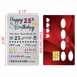 25th Birthday Card for Women Men 1999- Happy 25 Year Birthday Gifts for Him Her Boys Girls Teenager