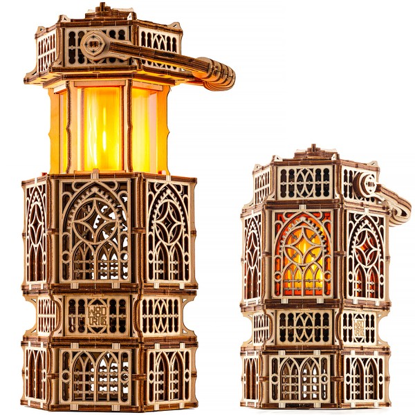 Wood Trick Antique Lantern Luminous LED 3D Wooden Puzzles for