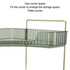 2 Tier Corner Bathroom Countertop Organizer Space Saving Easy Assembly