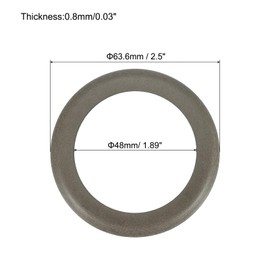 sourcing map Air Compressor Compression Piston Ring, Universal Air Compressor Replacement Part 63.6mm OD 48mm ID 1mm Thickness, Dark Green