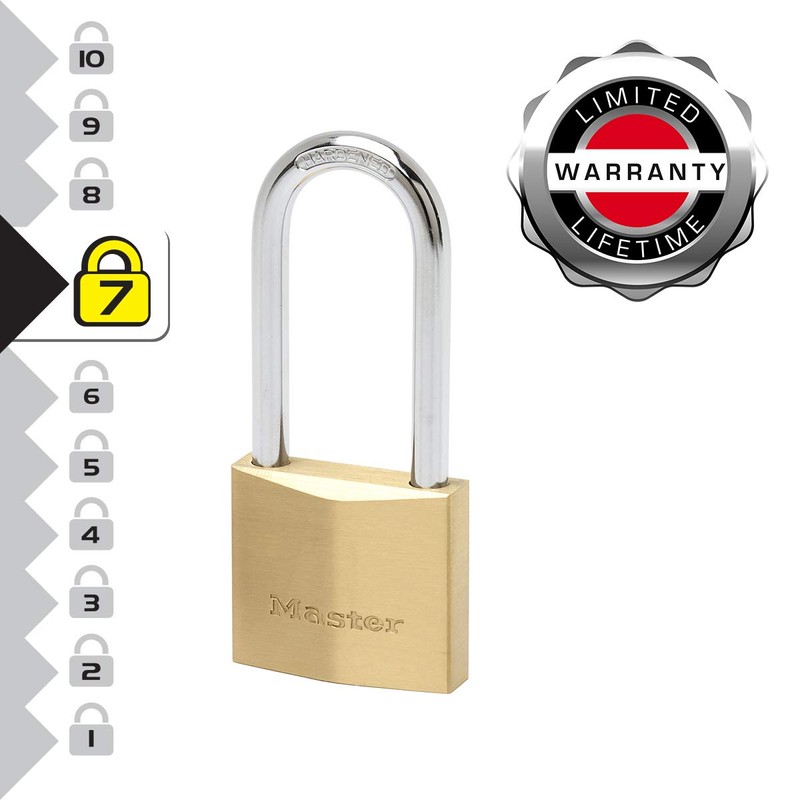 Master Lock 2950EURDLJ Key Padlock with Extra Thick Solid Brass