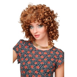 WIG ME UP - Women's Wig Super Voluminous Curly Dark Blonde Mix Highlighted Shoulder Length 40 cm WL-2342-27H24B