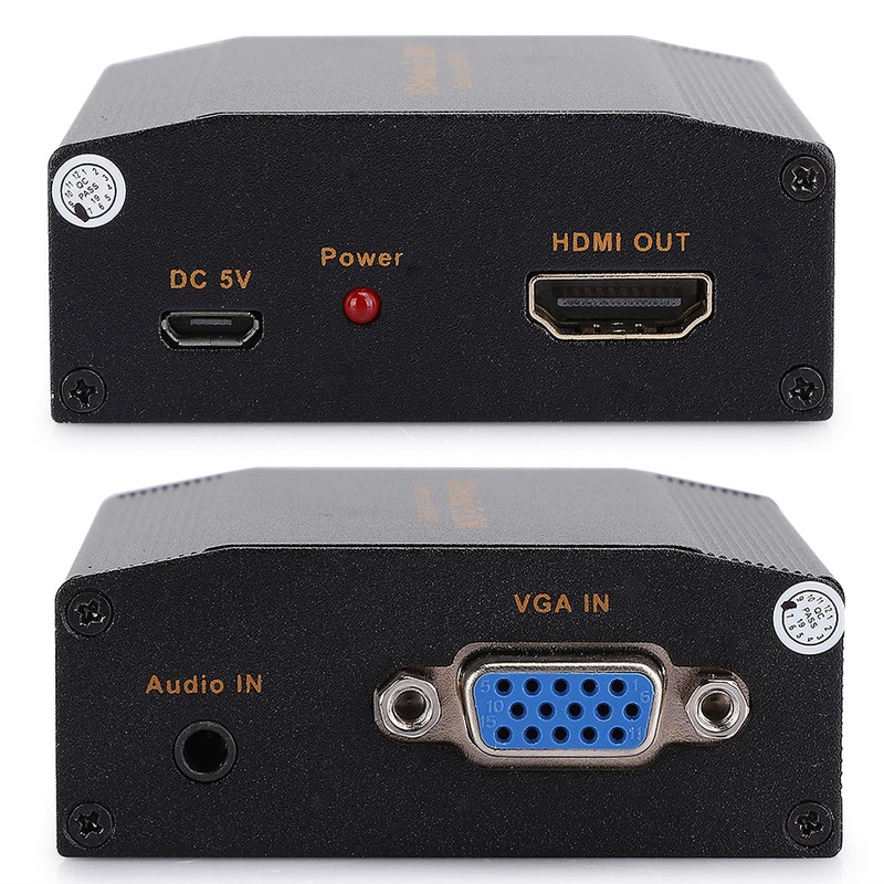 VGaAudio to HDMI 1080P Portable Audio Converter Convertor Adaptor Equipment