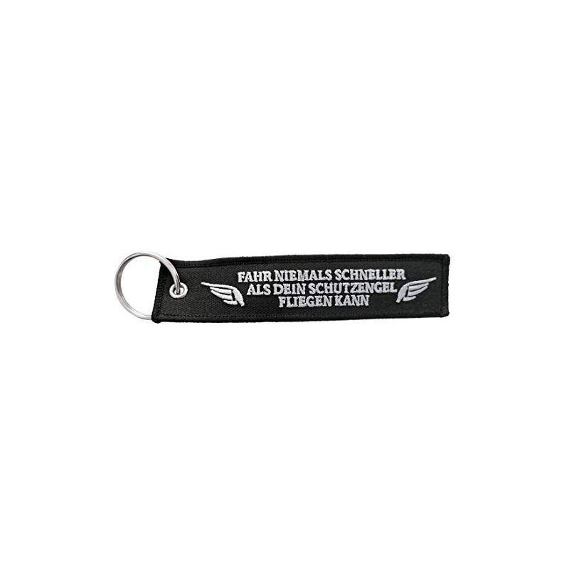 DonJordi FAHR NIEMALS SCHNELLER Keyring for Bikers, Motorcyclists & Motorists