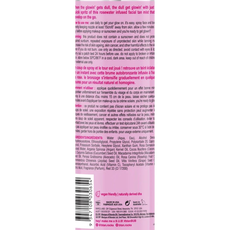Bruma Autobronceadora Gradual Para Rostro Cuerpo 190ml B.tan