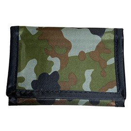 Nayt Men's Military Commando Trifold Wallet Green Camo
