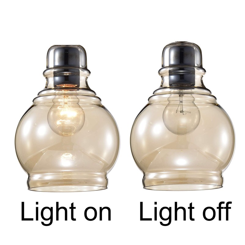 Jojospring Mariana Antique Black Mini Pendant with Cognac Round Glass