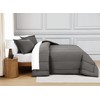 Brooklyn Loom Oversized Cotton Percale Grey King 3 Piece Comforter