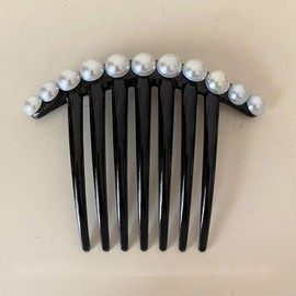 EZ_Peach Office DE Yuaii Wind, Rakuchin, Hair Arrangement, Recommended for Beginners, Pearl Diamond, Simple Design, Yaioi Roll Comb (2 Pieces) (A)