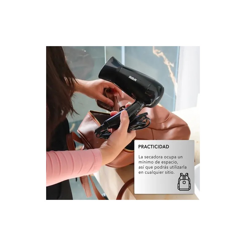 Rca Secadora Para Cabello De Mango Plegable Rc-p8 Belleza Color