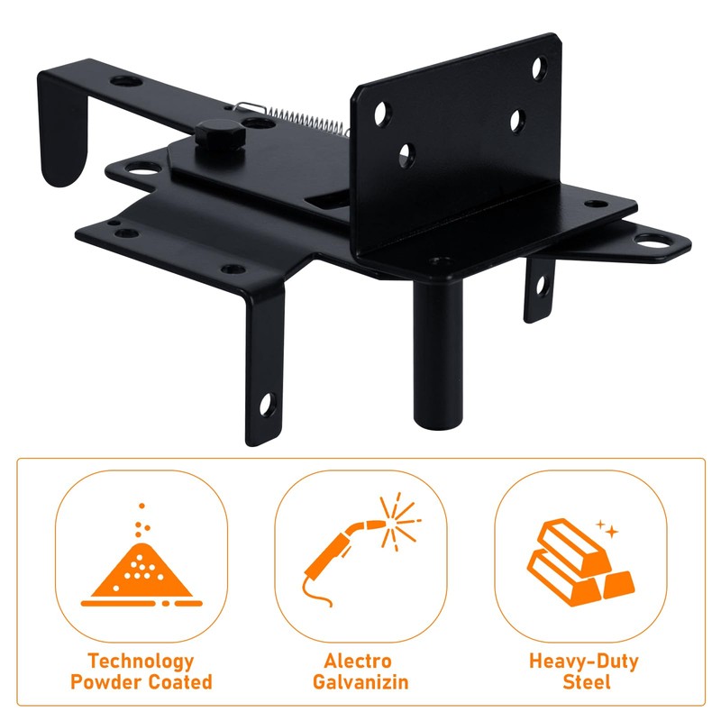 Self-Locking Gate Latch – Heavy-Duty Post Mount Automatic Lock for