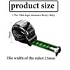 Fluorescent Tape Measure 10 Metre/32.8ft,25mm Waterproof Width General Builders Tape