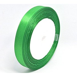 25 Meters Of Satin Wedding Party Ribbon 15mm In Multiple Colours Pack Rolls (Green)
