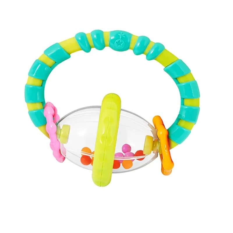 Bright Starts Grab & Spin Baby Rattle & BPA-Free Teether