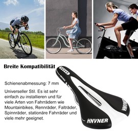 Bicycle Saddle, Comfortable City Bike Saddle Hollow Ergonomic Bicycle Seat for Road Bike/MTB/Road Bikes/Most Bicycles (Black White, 280 mm x 140 mm x 55 mm)