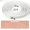 COSTWAY 25 Ft. Mini Split Line Set, 1/4”&1/2” O.D. Copper