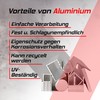 Aluminium U-profile, aluminium U-rail, aluminium profile, U-bar, blank AlMg (30