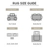 BILEEHOME 3x5 Area Rug,Washable Non Slip Neutral Farmhouse Front Door