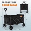 Uyittour Collapsible Wagon Cart Foldable with 220lbs Weight Capacity, Lightweight