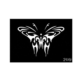 Pochoir pour le Corps format 3'' X 4'' #209 Papillon