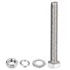 Boxonly M8x60mm Hex Head Screws Bolts, Nuts, Flat & Lock