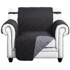 Hafaa Sofa Cover 1 Seater Water Resistant Sofa Slipcovers, Black/Dark