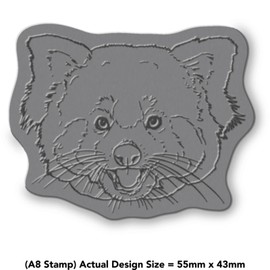 A8 'Red Panda Face' Unmounted Rubber Stamp (RS00043267)