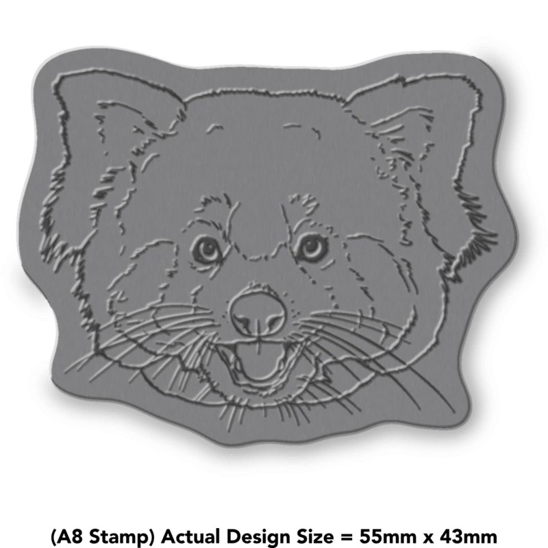 A8 'Red Panda Face' Unmounted Rubber Stamp (RS00043267)