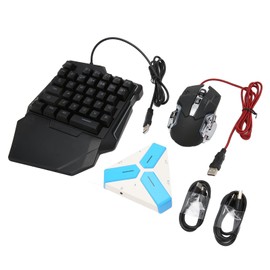 Denash Keyboard Mouse Converter Combo, Plug and Play High Sensitivity Silent Gaming Keyboard Mobile Game Converter 5.0 for Mobile Game
