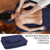 XQZMD 3 Piece Microfiber Massage Table Sheet Set, Flat Massage