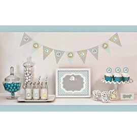 1 SET of 95 Blue Elephant Decorations Starter Kit